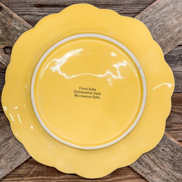 Pair of Spring and Easter Themed Plates w Embossed Bunnies and Butterflies-10.5” - Picture 5 of 10